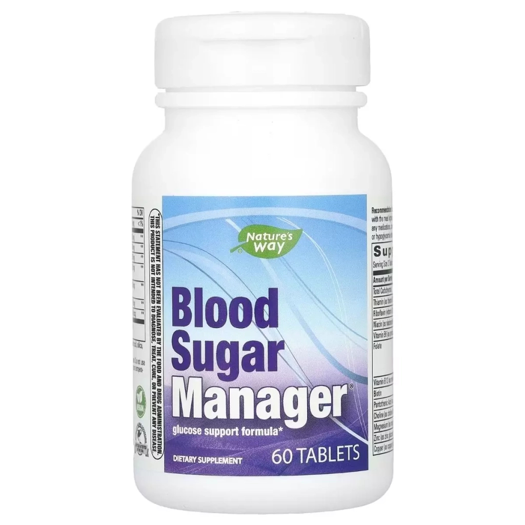 Вітамін Nature's Way Контроль цукру в крові, Blood Sugar Manager, 60 таблеток (EMT-04906) - зображення 3