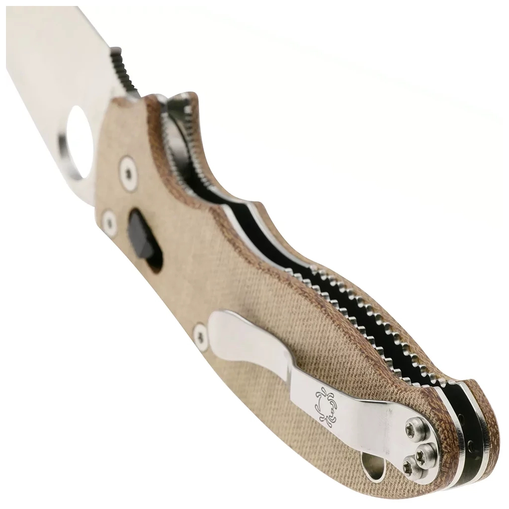 Ніж Spyderco Manix 2 CPM Cru-Wear Micarta Brown (C101MPCW2) - зображення 7