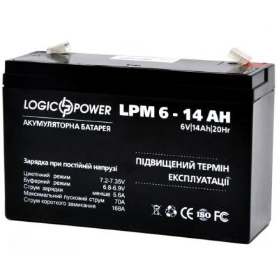 Батарея до ДБЖ LogicPower LPM 6В 14 Ah (4160) - зображення 1