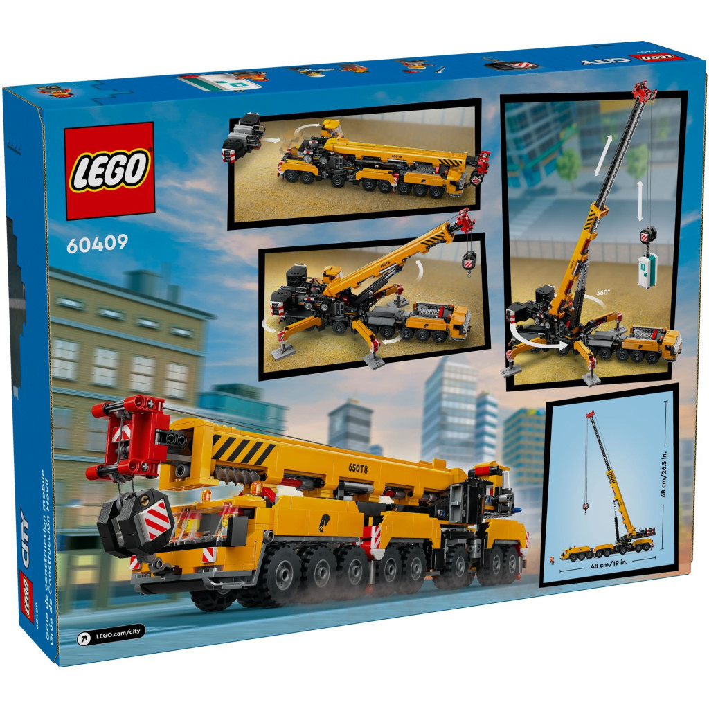 Конструктор LEGO City Жовтий пересувний будівельний кран (60409) - зображення 9