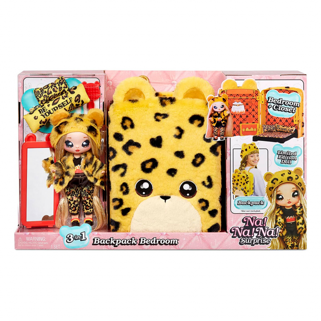 Лялька Na! Na! Na! Surprise 3 в 1 - Рюкзачок-спальня Дженнел Ягуар (575696) - зображення 5