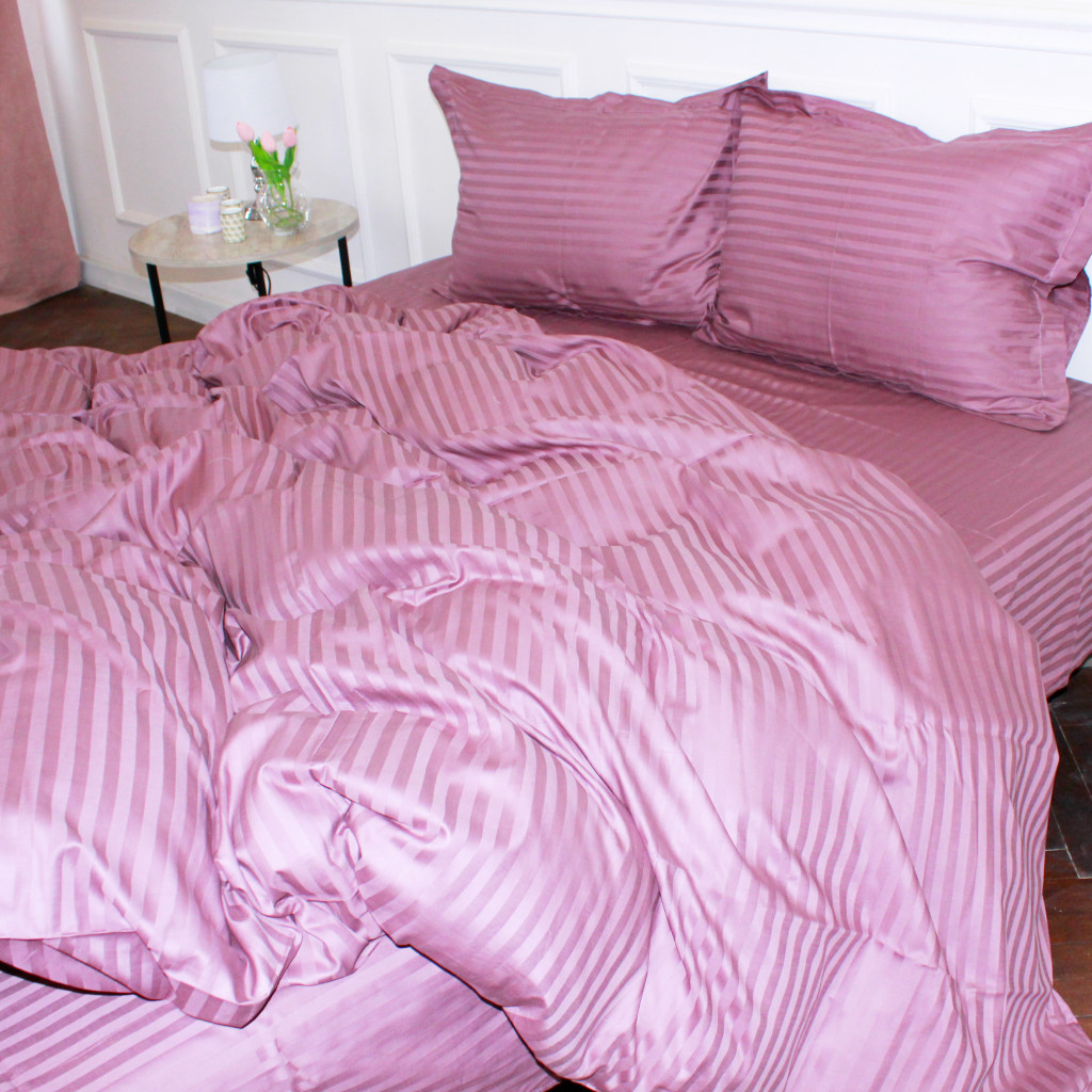 Постільна білизна MirSon Satin 30-0008 SmokyPink 160х220 Сімейний (2200005250334) - зображення 1