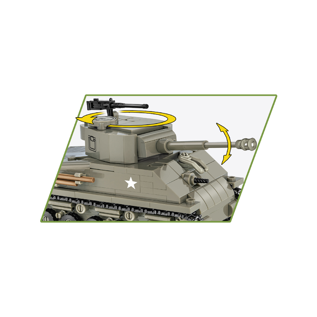 Конструктор Cobi Друга Світова Війна Танк M4 Шерман, 320 деталей (COBI-2711) - зображення 6