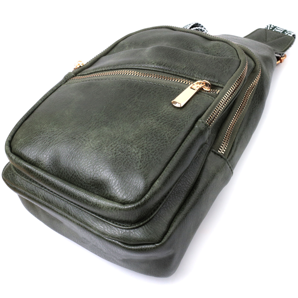 Сумка Vintage З екошкіри Зелена (22756) - зображення 6