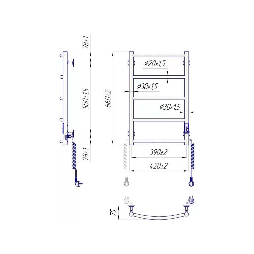 Сушарка для рушників MARIO Класік НР-I (2.3.0113.10.P) - изображение 4
