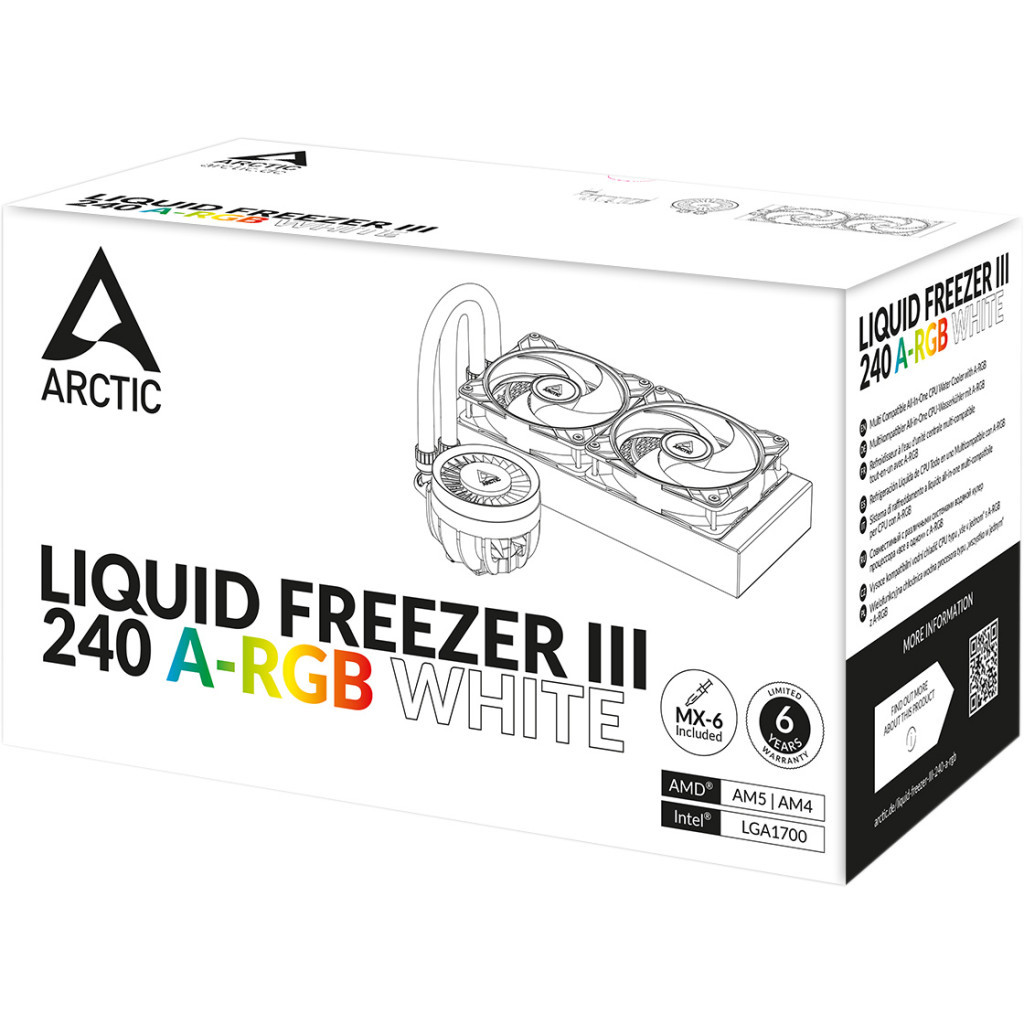 Система рідинного охолодження Arctic Liquid Freezer III 240 A-RGB (White) (ACFRE00150A) - зображення 12