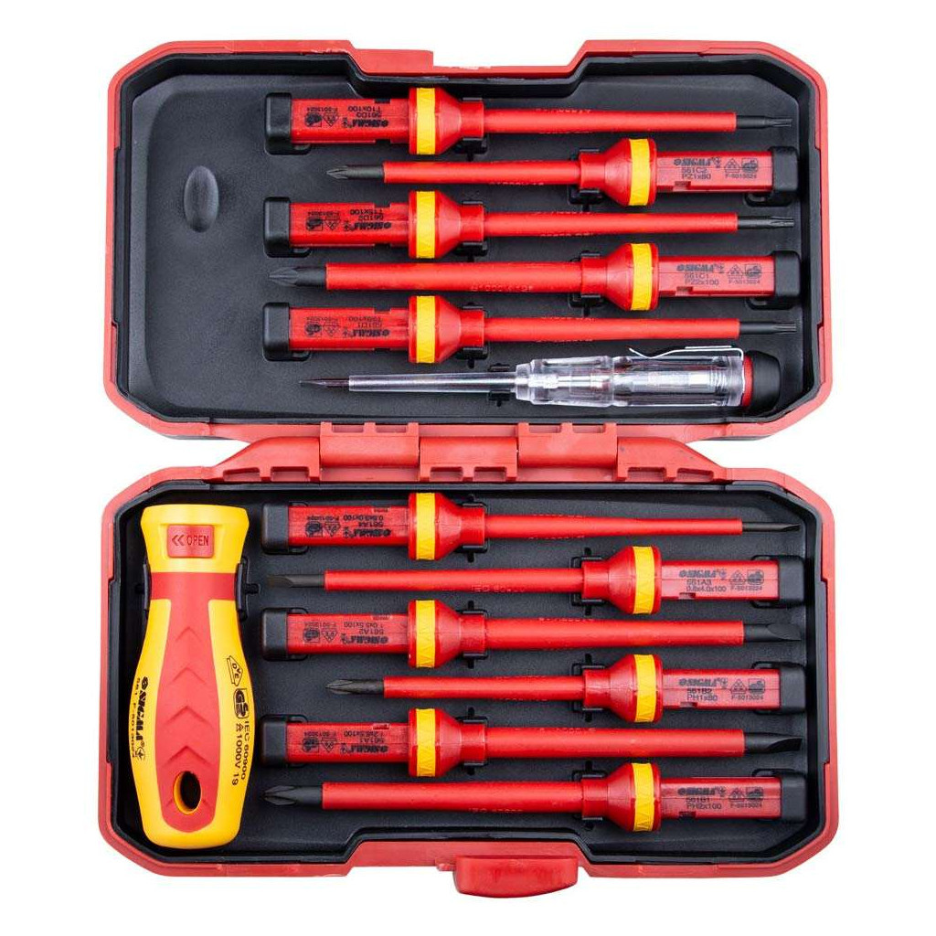 Набір викруток Sigma діелектричних 11шт + викрутка-індикатор 250В CrV (кейс) (4008411) - зображення 3