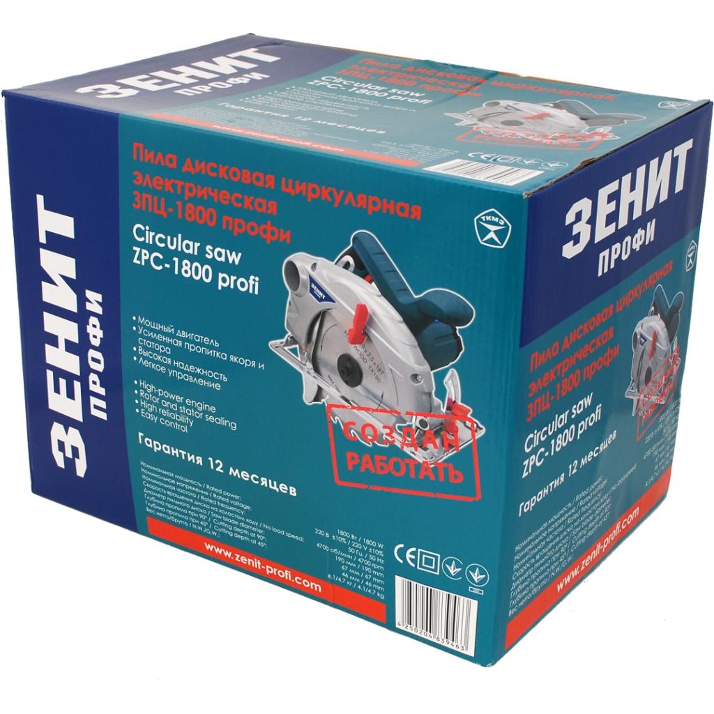Дискова пила Зеніт ЗПЦ-1800 профі (833076) - зображення 3
