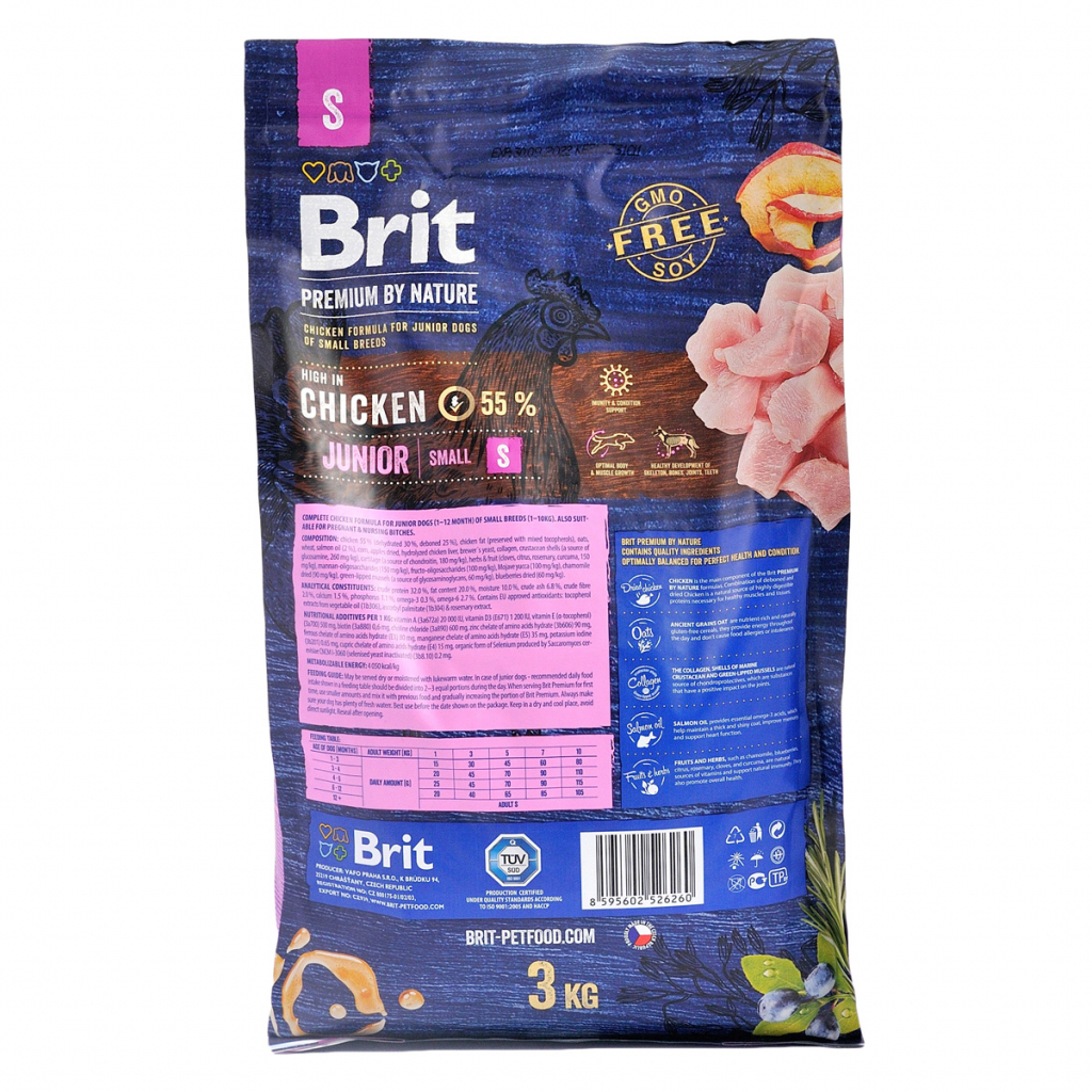 Сухий корм для собак Brit Premium Dog Junior S 3 кг (8595602526260) - зображення 3