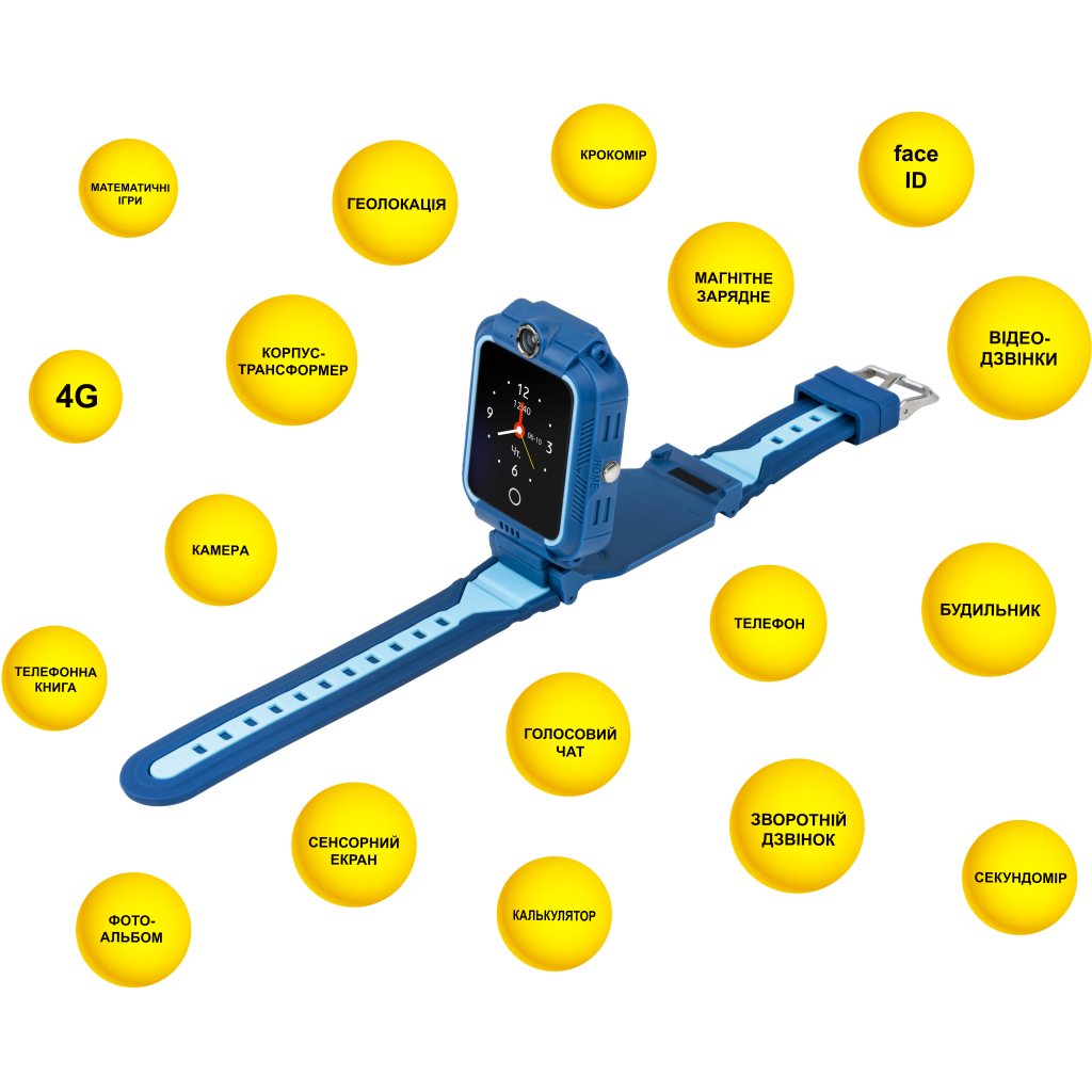 Смарт-годинник AURA A4 4G Blue (KWAA44GBL) - зображення 4