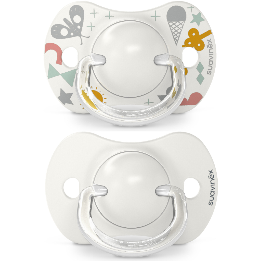 Пустушка Suavinex A walk in the park фізіологічна 2 шт. 0-6 місяців, сіра (308268) - зображення 1