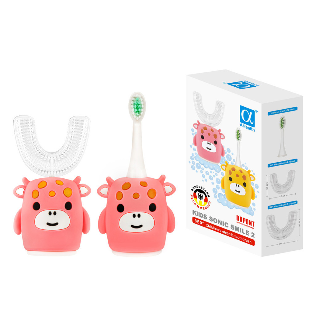 Електрична зубна щітка AHealth KIDS SONIC SMILE 2 Pink (AHkss2p) - зображення 1