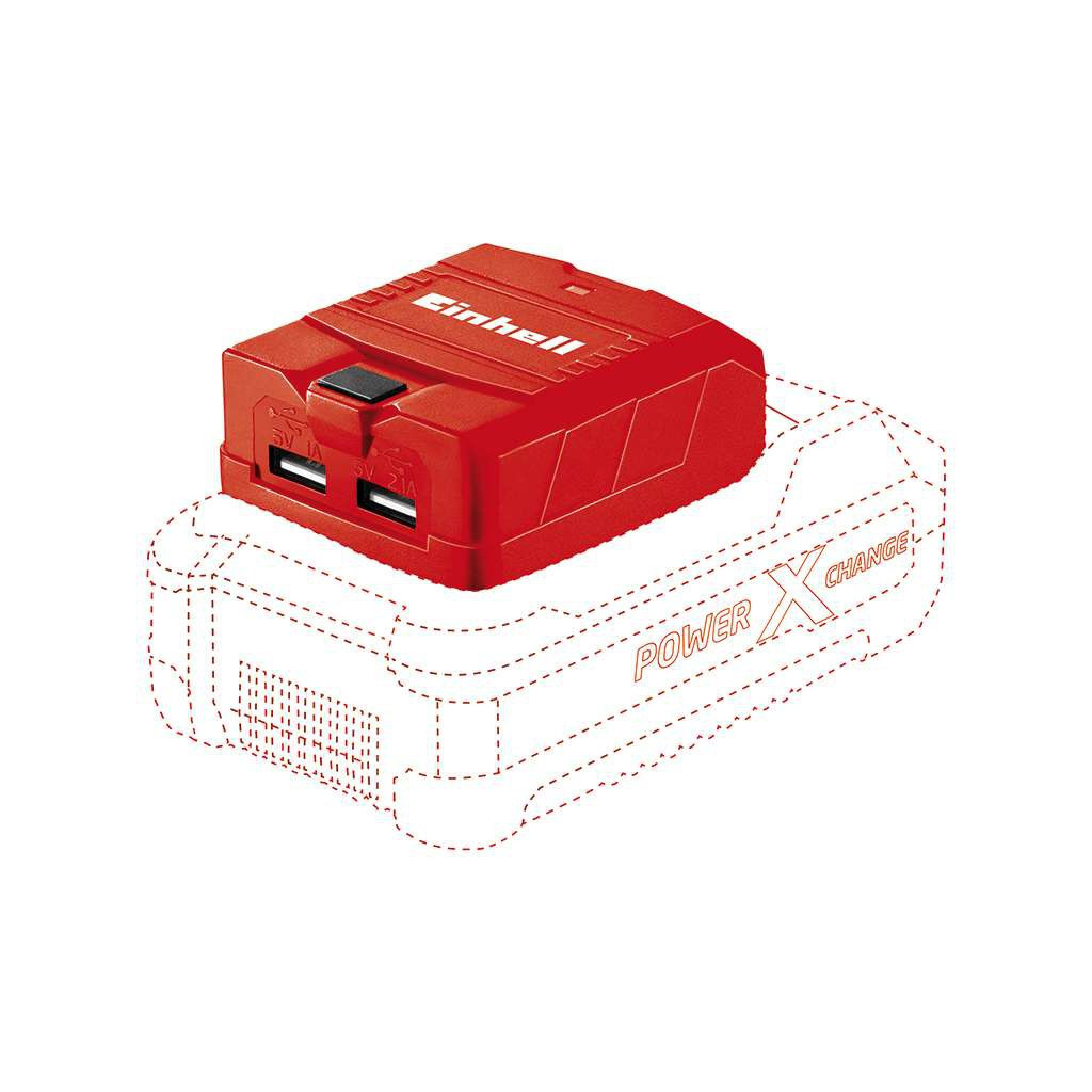 Зарядний пристрій для акумуляторів інструменту Einhell TE-CP 18 Li USB, PXC, 18V,1А/2.1А, 2хUSB, 0.06 кг (4514120) - зображення 4