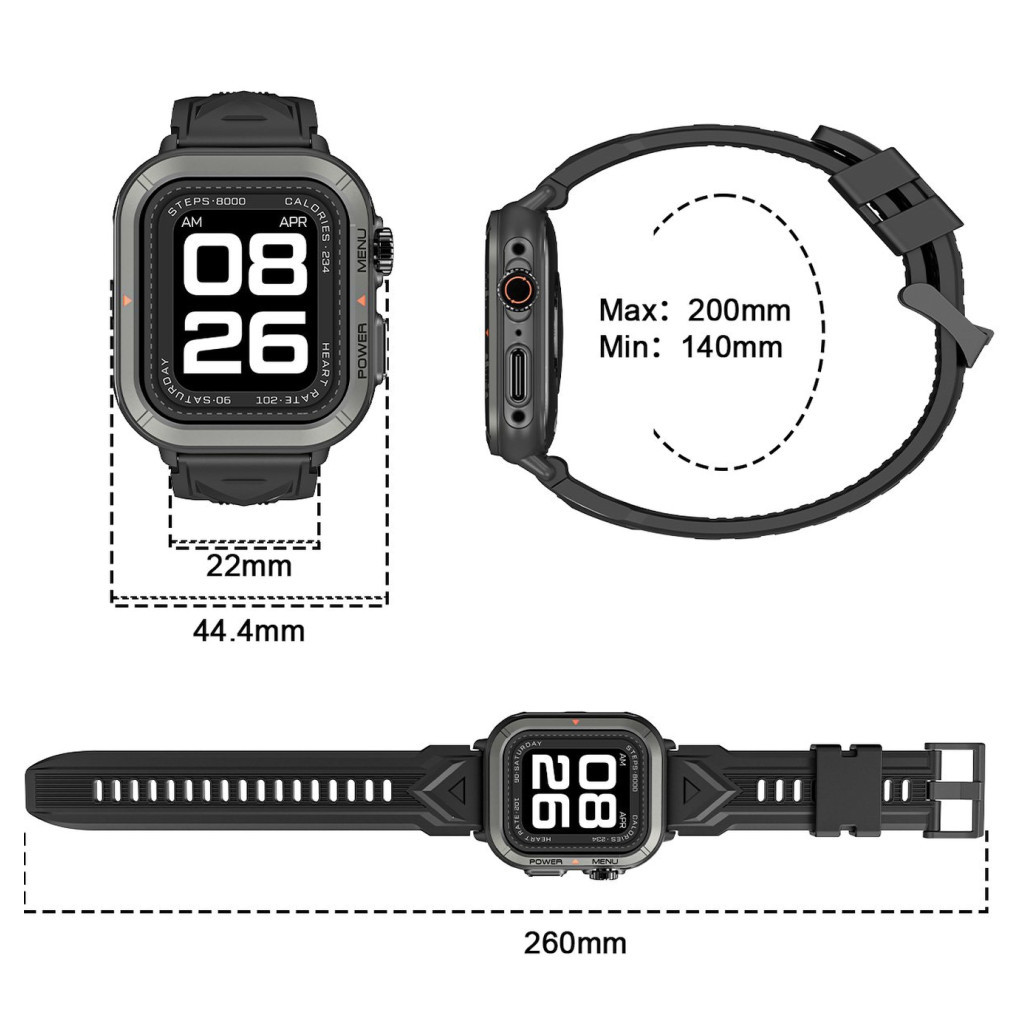 Смарт-годинник Blackview W30 50mm black (6931548314295) - зображення 7