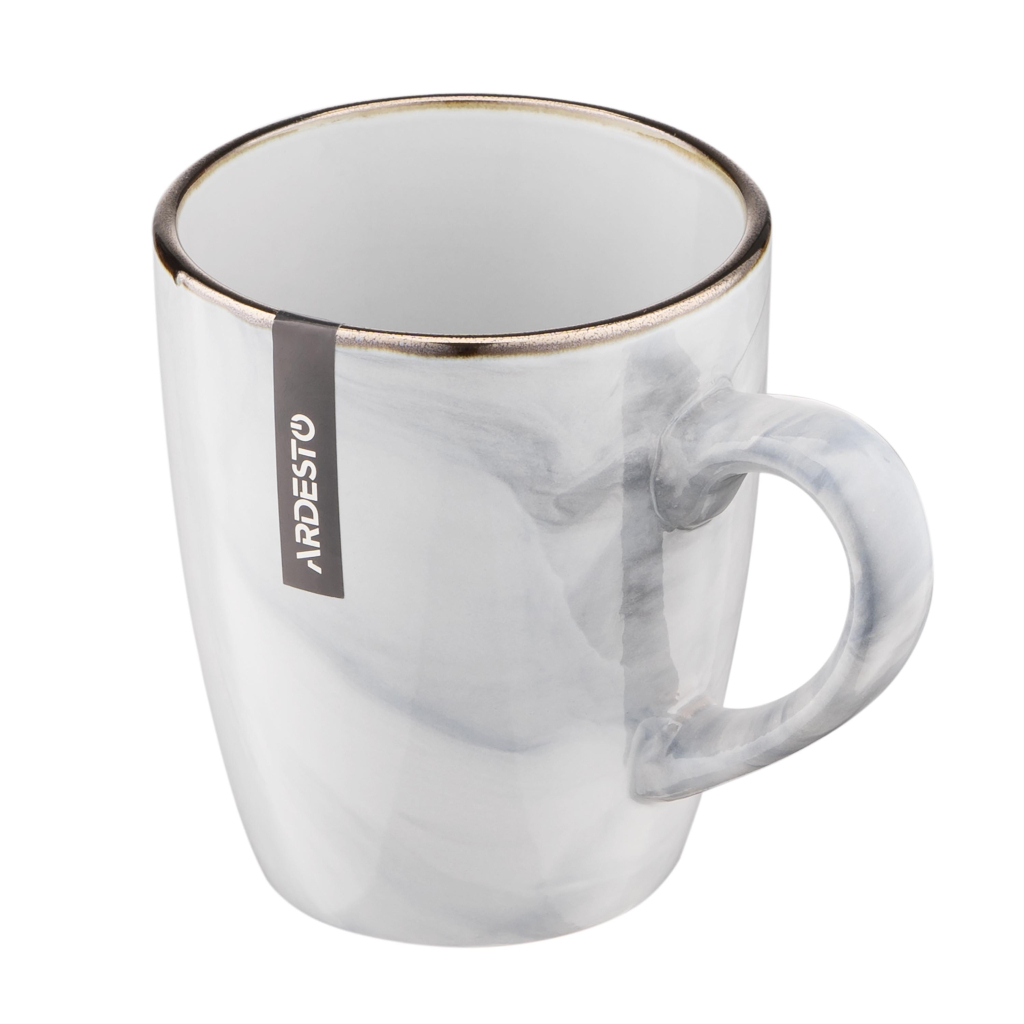 Чашка Ardesto Marmo, 390мл, кераміка, білий (AR2939MRW) - зображення 3