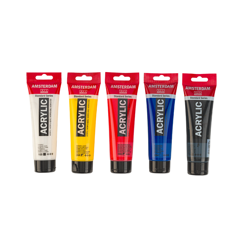 Акрилові фарби Royal Talens Amsterdam Standard Mixing Set 5 x 120 мл (8712079468330) - изображение 5