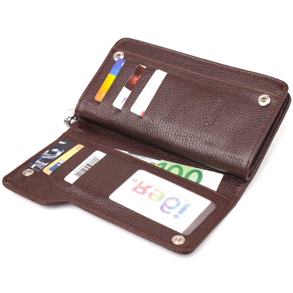 Портмоне Canpellini З натуральної шкіри Коричневе (21537) - зображення 5