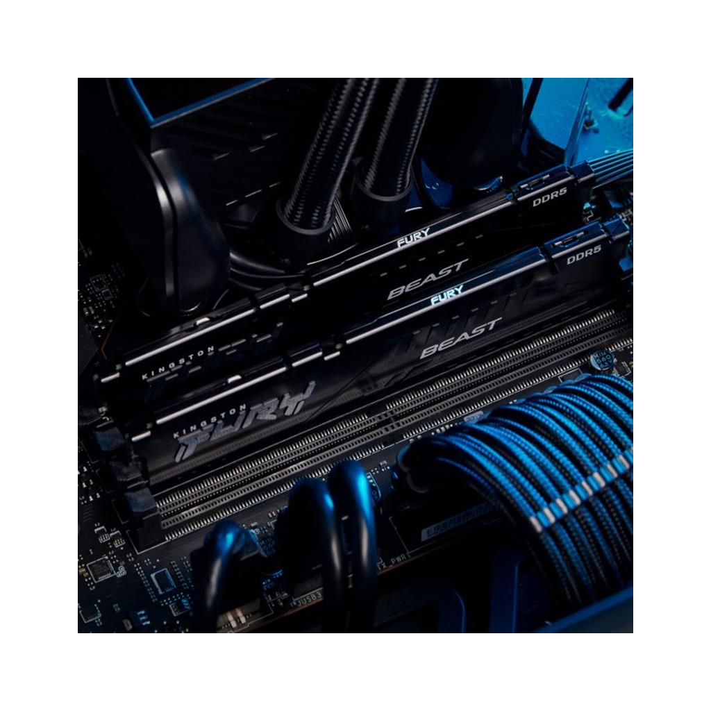 Модуль пам'яті для комп'ютера DDR5 64GB (2x32GB) 5600 MHz Fury Beast Black Kingston Fury (ex.HyperX) (KF556C36BBE2K2-64) - изображение 9