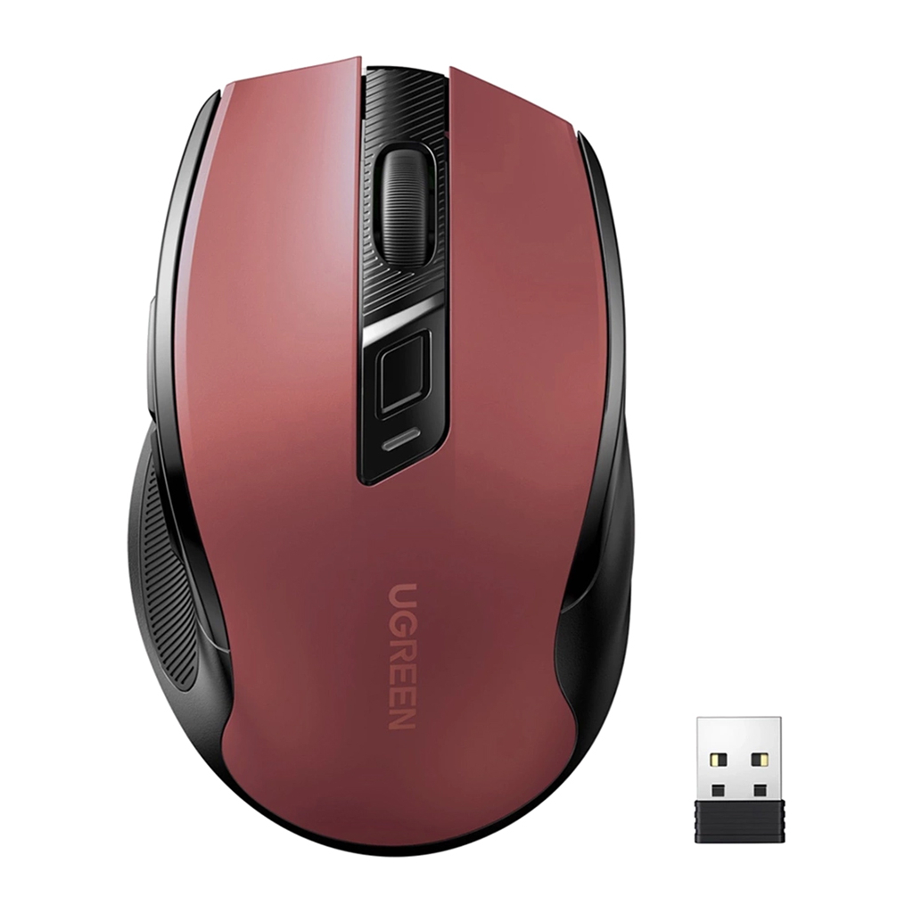 Мишка Ugreen MU006 Ergonomic Wireless Red/Black (25752) - зображення 2