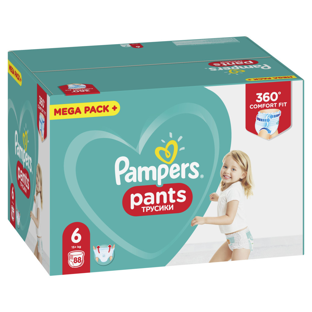 Підгузки Pampers трусики Pants Extra Large Розмір 6 (15+ кг), 88 шт (4015400697558) - зображення 3
