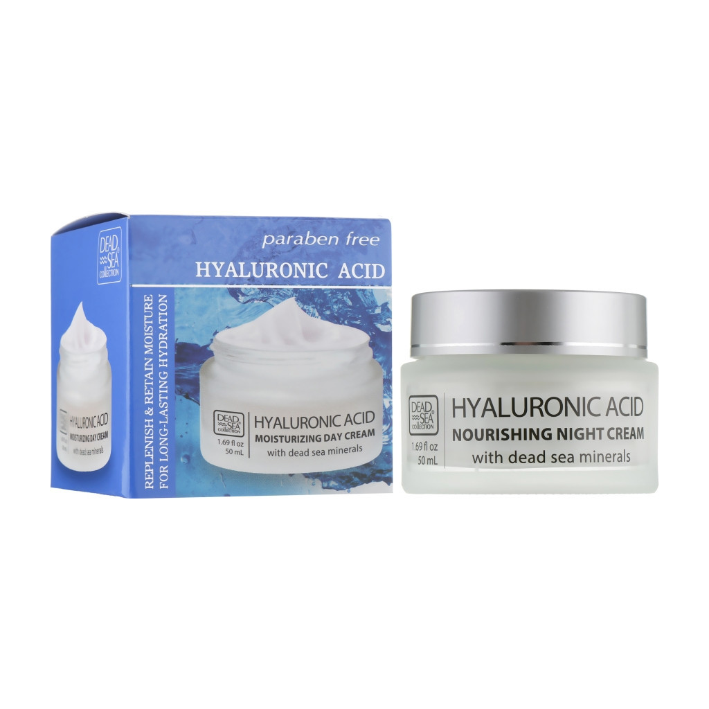Крем для обличчя Dead Sea Collection живильний нічний з гіалуроновою кислотою 50 мл (7290107422673) - зображення 1