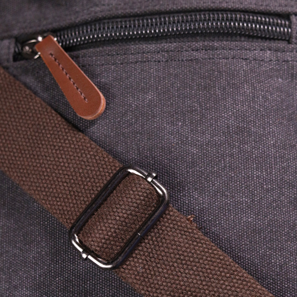 Сумка Vintage Чоловіча з щільного текстилю Чорна (21225) - зображення 9