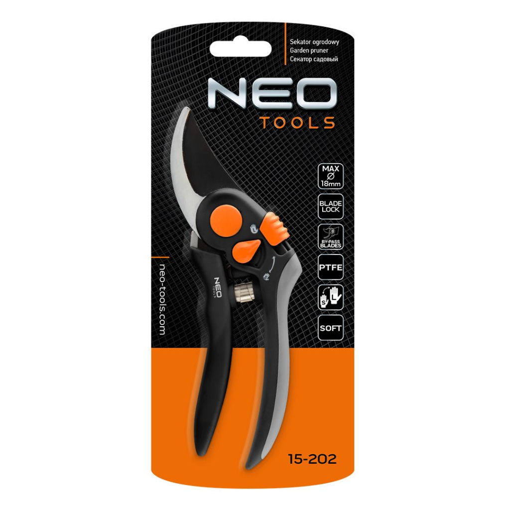 Секатор Neo Tools площинний, d різу 18мм, 200мм, 248г (15-202) - изображение 11