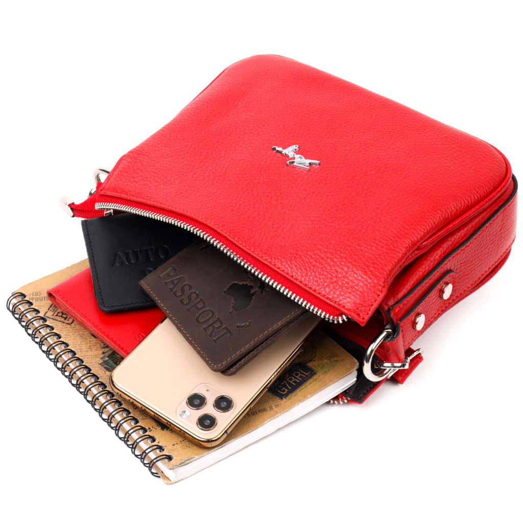 Сумка Karya Шкіряна Червона (20845) - зображення 9