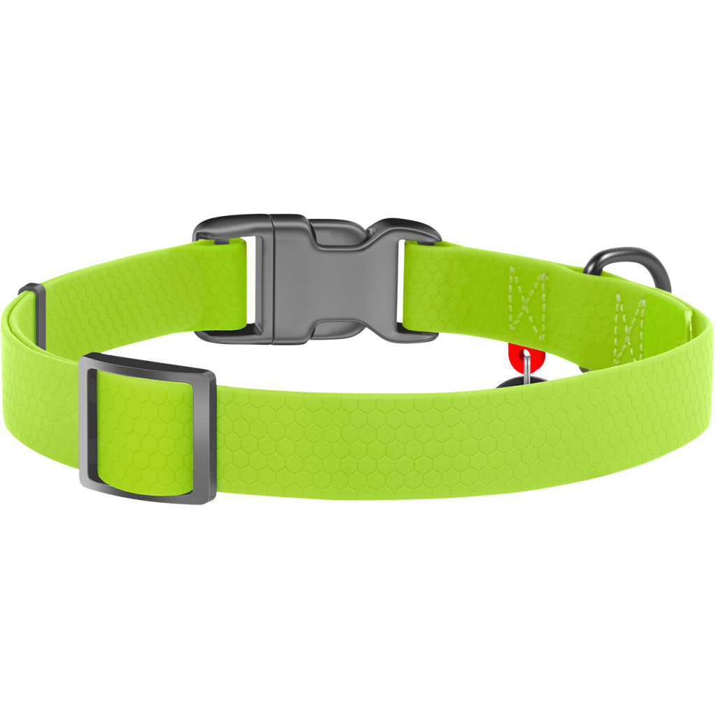 Нашийник для тварин WAUDOG Waterproof з QR паспортом Ш 20 мм Д 28-40 см салатовий (27455) - зображення 2