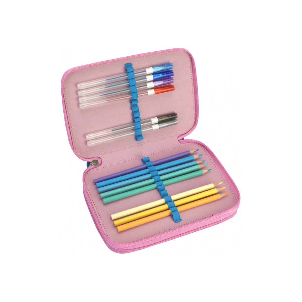 Пенал Cool For School 2 відділення з відворотами Рожевий (CF87273) - изображение 2