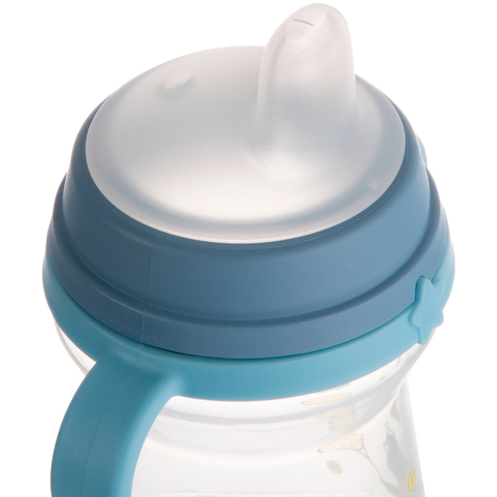 Поїльник-непроливайка Canpol babies Bonjour Paris з силіконовим носиком FirstCup 150 мл Блакитна (56/612_blu) - зображення 3