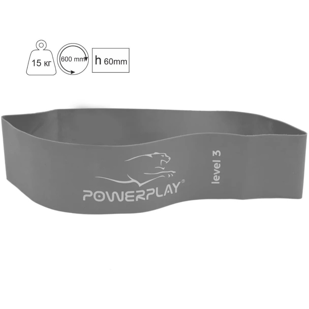 Еспандер PowerPlay 4140 Level 3 Сіра (PP_4140_Grey) - зображення 2