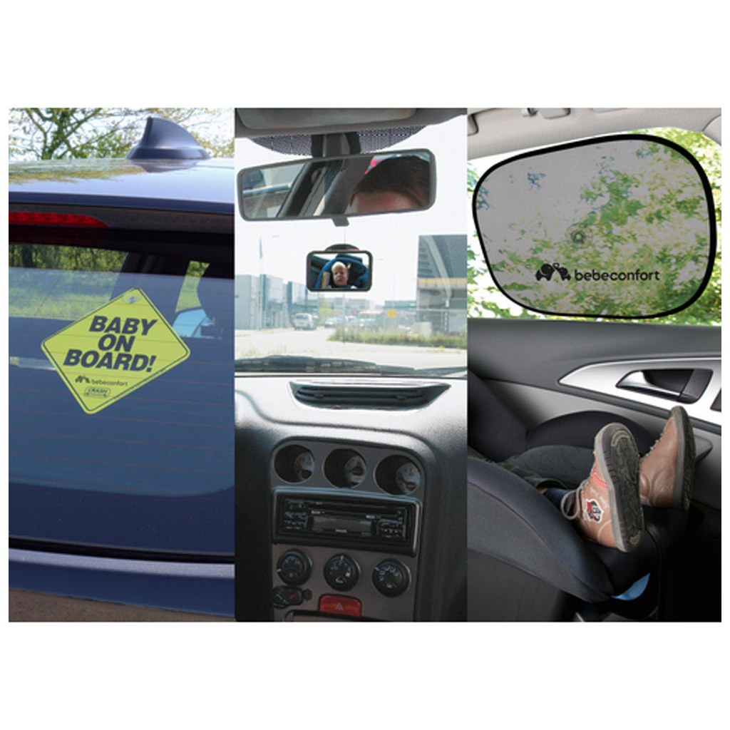 Додаткове дзеркало заднього огляду Bebe Confort Travel Safety Kit Набір: дзеркало, знак, шторка (3203201300) - зображення 3