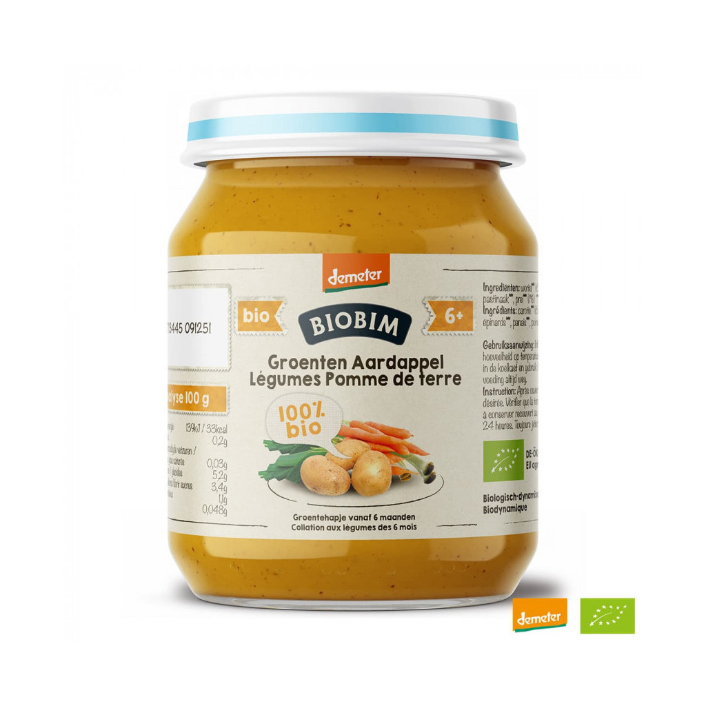 Дитяче пюре Biobim Овочевий мікс з картоплею 190 г (8713445091305) - зображення 1