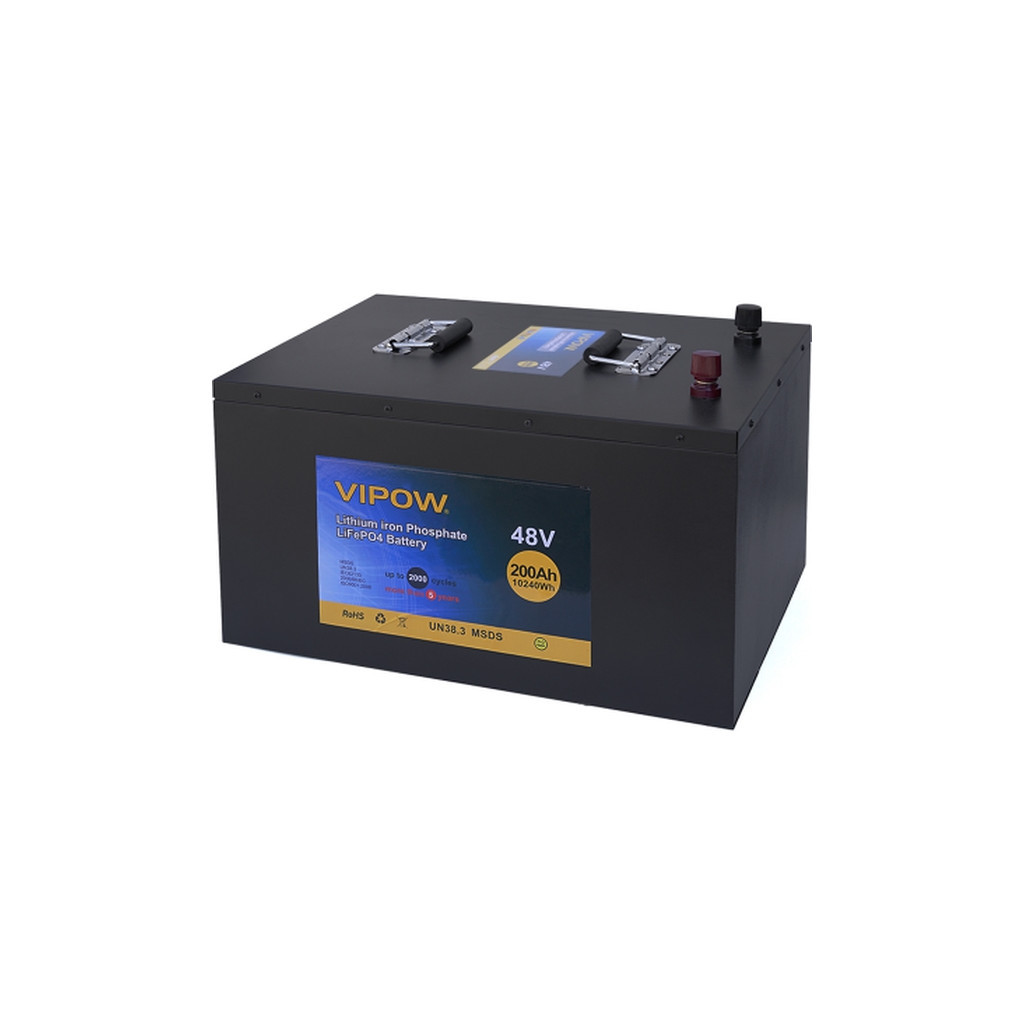 Батарея LiFePo4 Vipow LiFePO4 51.2V-200A (BMS 100A) (LiFePO4512-200/100) - зображення 1