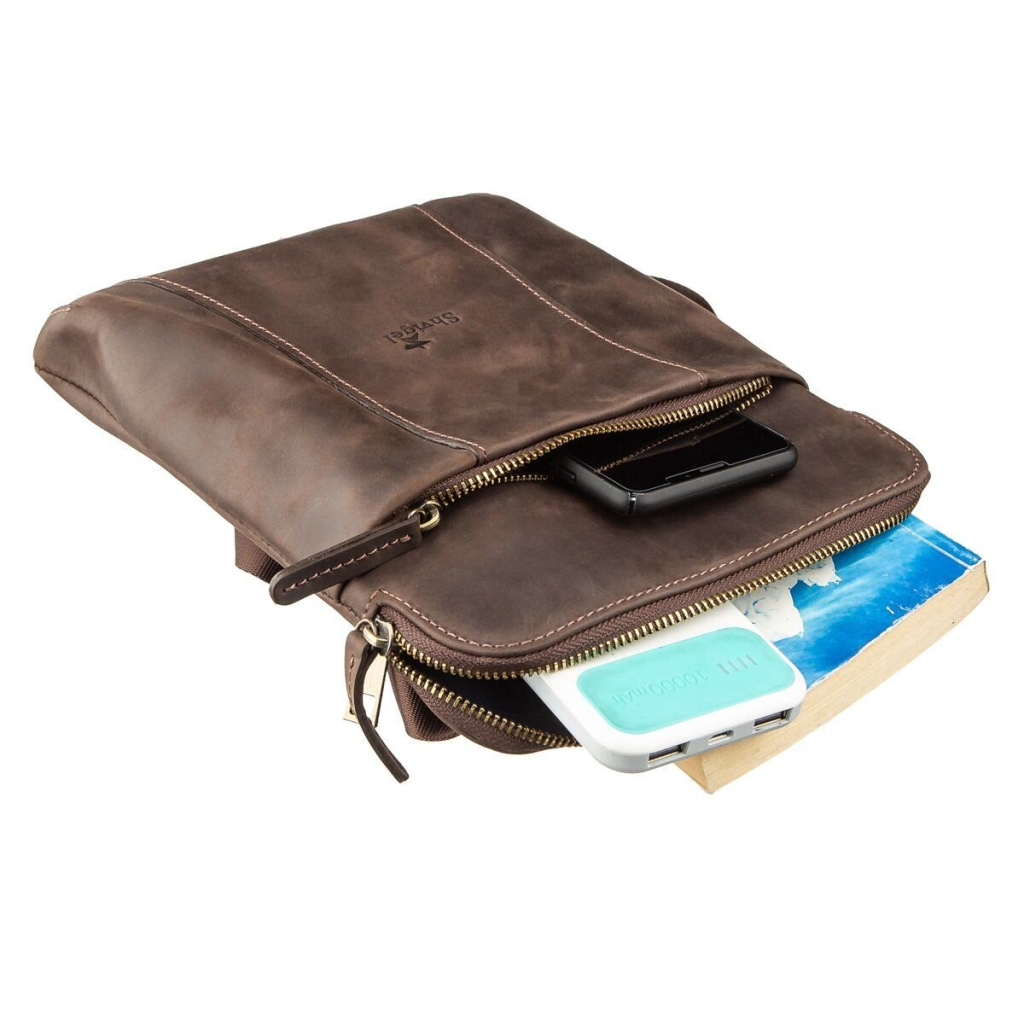 Сумка Shvigel З вінтажної шкіри Коричнева (11180) - зображення 5