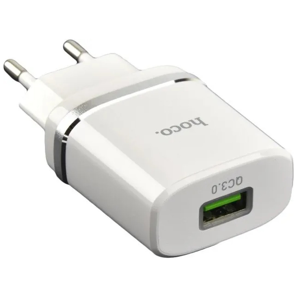 Зарядний пристрій HOCO C12Q Smart QC3.0 charger White (6931474716262) - зображення 1