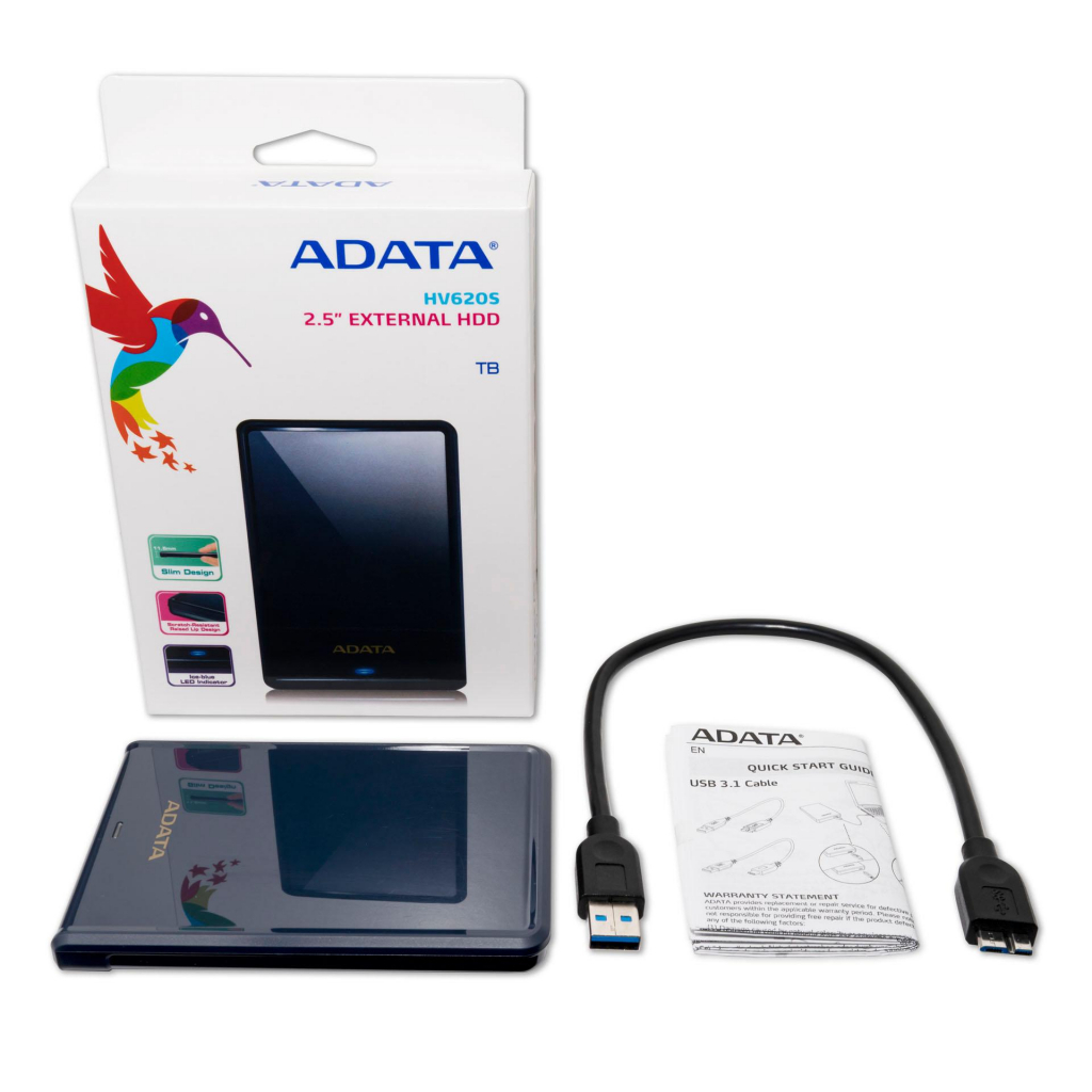 Зовнішній жорсткий диск 2.5" 2TB ADATA (AHV620S-2TU31-CBL) - зображення 5
