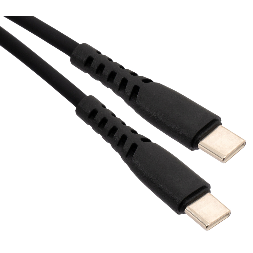Дата кабель USB-C to USB-C 2.0m 240W Chip Silicon Black Vinga (VCDCCC2242SB) - зображення 2