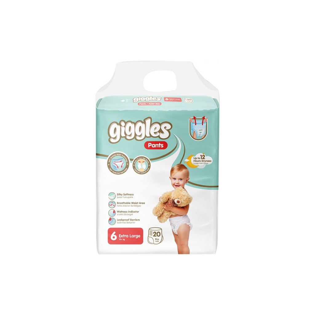 Підгузки Giggles XL 15+ кг 20 шт (8680131205165) - зображення 1