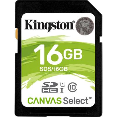 Карта пам'яті Kingston 16GB SDHC class 10 UHS-I Canvas Select (SDS/16GB) - зображення 1