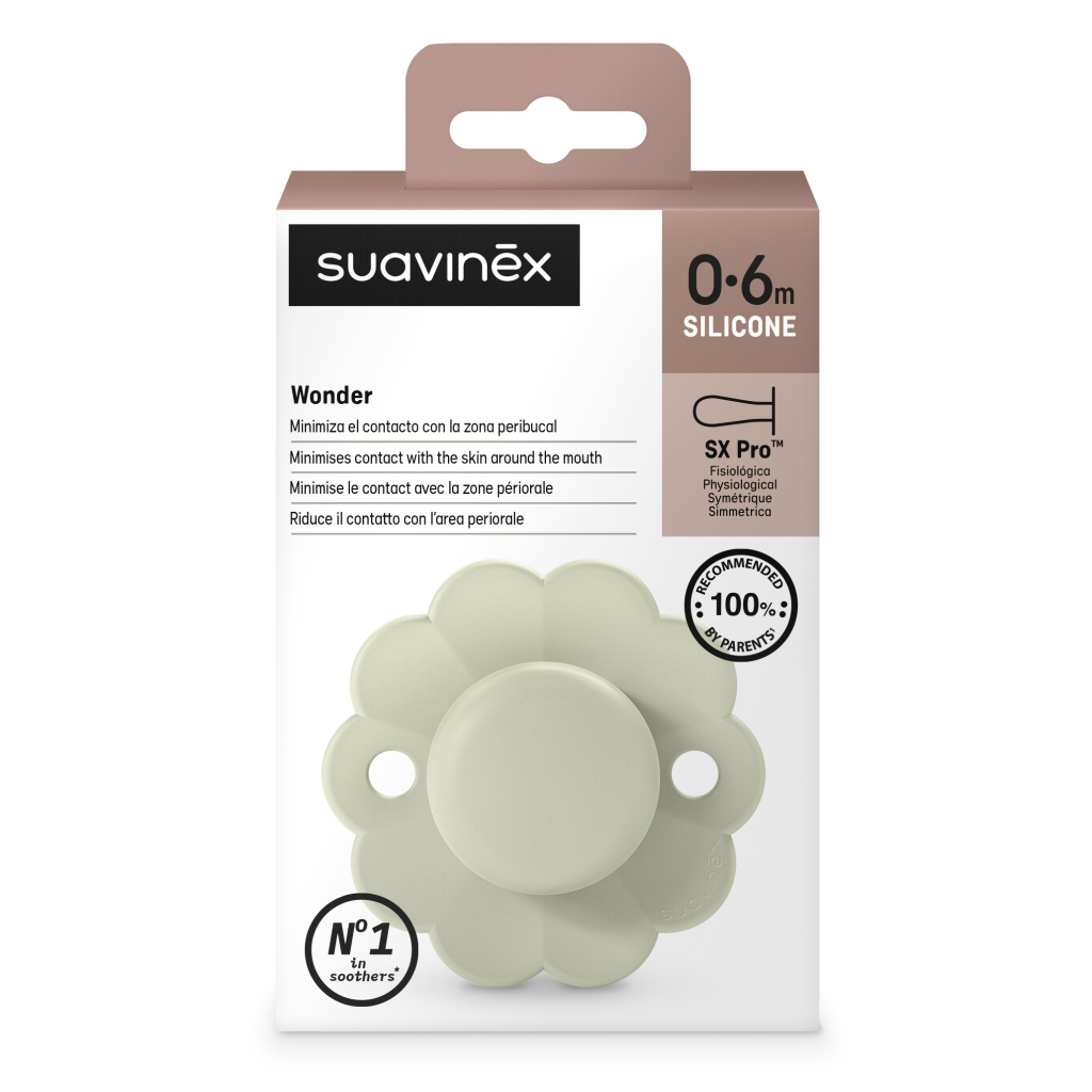 Пустушка Suavinex Wonder фізіологічна, 0-6 міс. світло-зелена (308374) - зображення 3