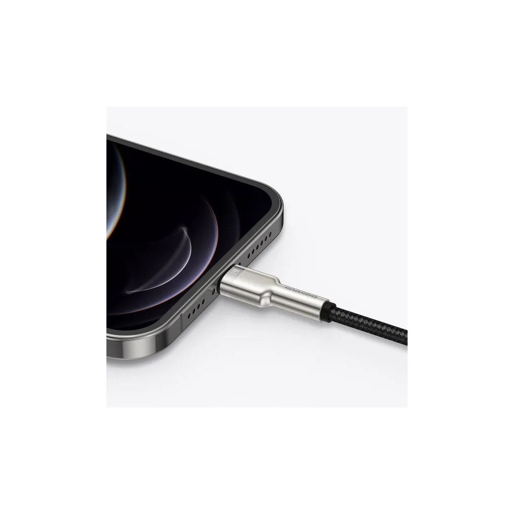 Дата кабель USB 2.0 AM to Lightning 0.25m 2.4A Cafule Series Meta black Baseus (CALJK-01) - зображення 8