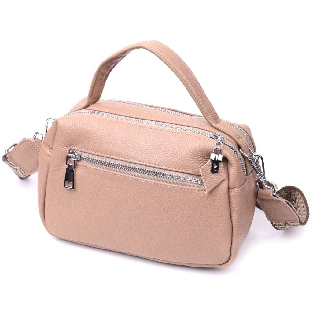 Сумка Vintage Жіноча на два відділення з натуральної шкіри Бежева (22345) - зображення 2