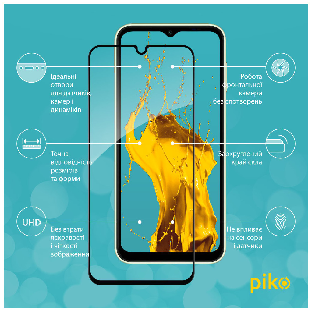 Скло захисне Piko Full Glue Samsung A14 (1283126559785) - зображення 3