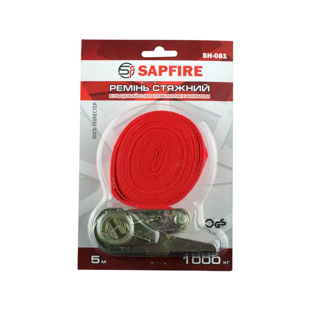 Стяжний ремінь SAPFIRE 1 т 5 м (400120) - зображення 1