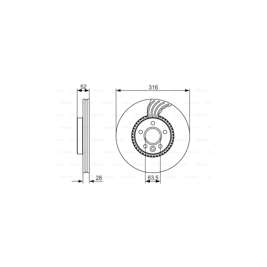 Гальмівний диск Bosch 0 986 479 620 - зображення 5