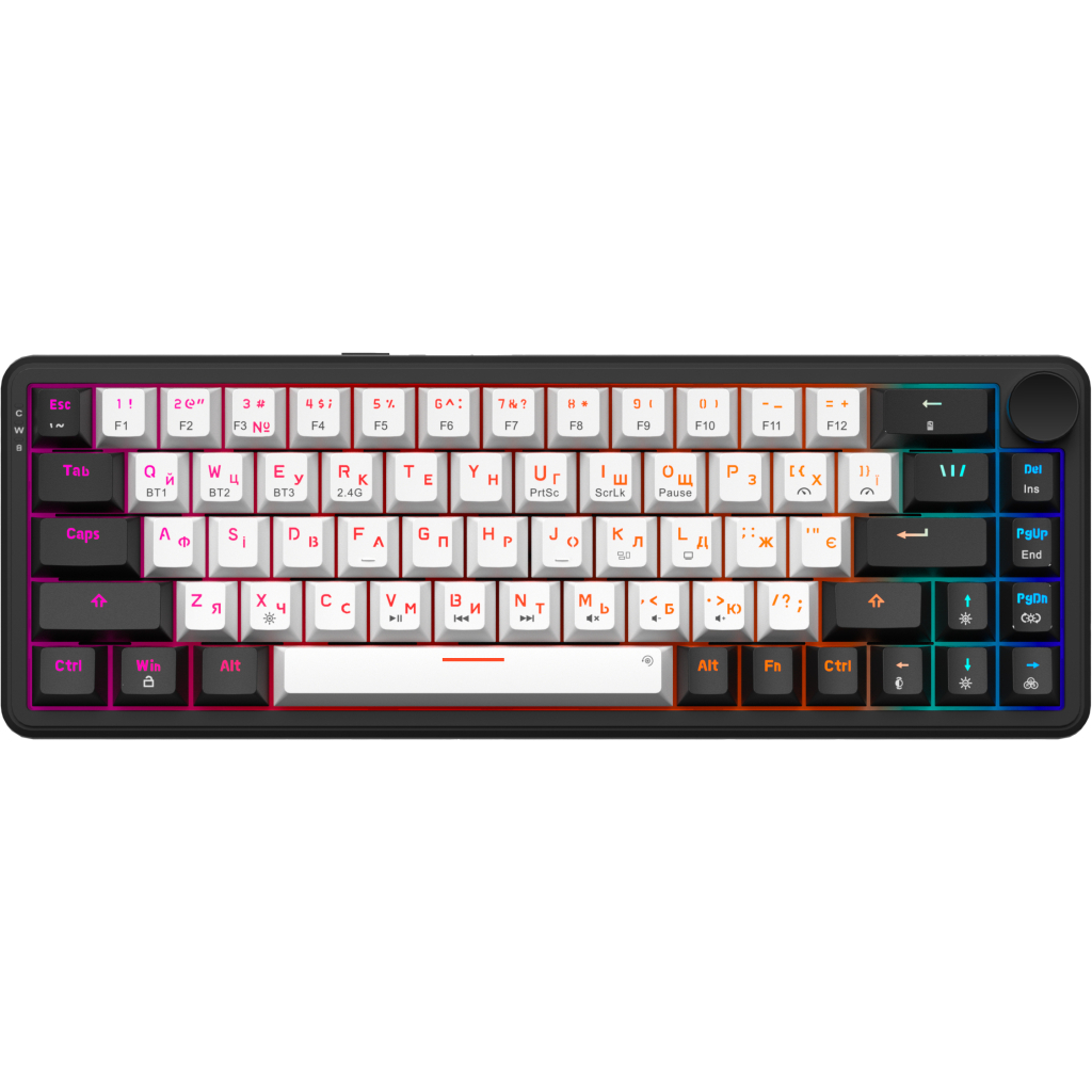 Клавіатура GamePro Asgard Valhalla MK210B Pro 65 RGB Wireless/Bluetooth/USB Black (MK210B Pro) - зображення 2