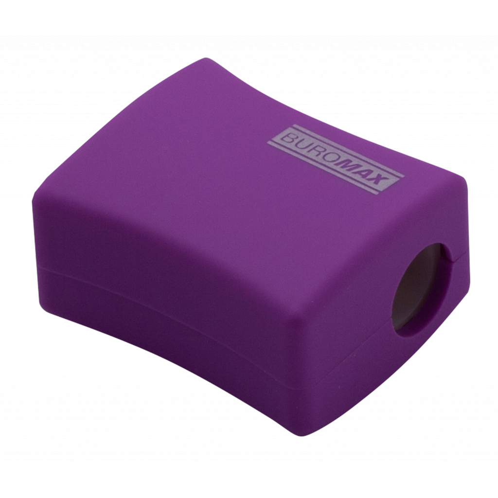 Точилка Buromax ALFA, RUBBER TOUCH з контейнером 2 отвори (BM.4778-1) - изображение 3