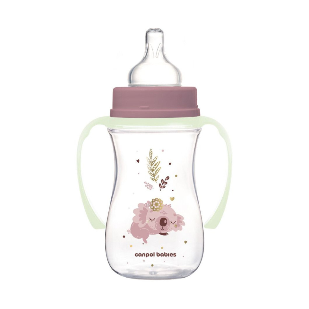 Пляшечка для годування Canpol babies Easystart Sleepy Koala 240 мл рожева (35/237_pin) - зображення 2